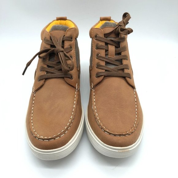 Arider Mens Boots Lace Up Faux Leather Canvas Brown Size 9.5 - Picture 2 of 6